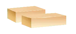 Gold Rectangular Prism - three-dimensional - Free PNG