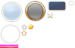 Blue Circle、Gold Circle、Black Stars、Pink Bar - shape - High Resolution PNG