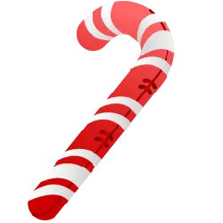 Candy Cane - sweet treat - white - Lossless PNG