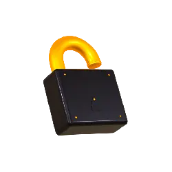 Golden Padlock - protection - Lossless PNG