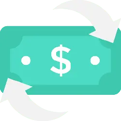 Recycling Dollar Sign Icon - icon - PNG