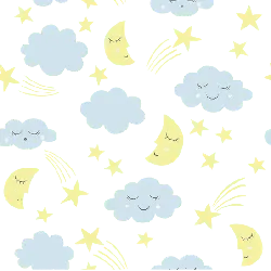 Cartoon Night Sky Pattern - night - Lossless PNG