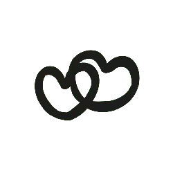 Two Interlocking Heart Shapes - heart shape - High Resolution PNG