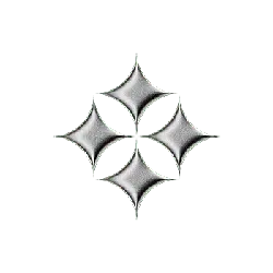 Silver Four-Petal Pattern - symmetrical - Transparent Layer PNG