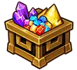 Treasure Chest - diamonds - gems - Transparent Background PNG