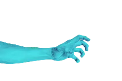 Blue Hand - PNG