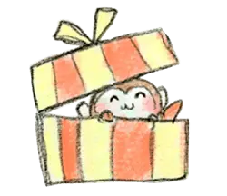 Monkey in a Gift Box - gift - No Background PNG