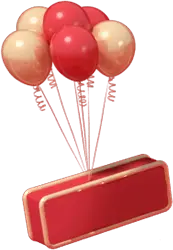 Red Balloon Gift Box - gift - PNG Images