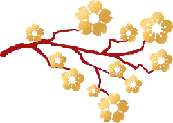 Plum Blossom Branch - red - Highly Rated PNG