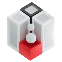 Cube Sculpture - white - High Resolution PNG