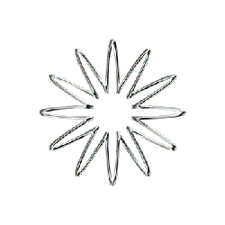 Silver Flower Pattern - lines - No Background PNG