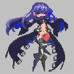 Purple-haired Female Warrior - Designer's Pick PNG