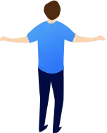 Man in Blue Clothing - person - No Watermark PNG