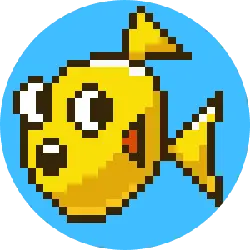 Pixel Fish - cartoon - High Resolution PNG
