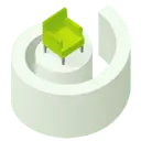 Chair on Spiral Staircase - spiral staircase - Free PNG