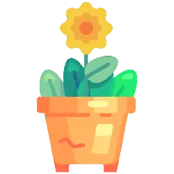 Flower Pot Plant - leaves - Free PNG
