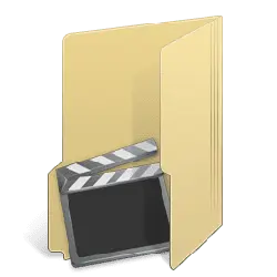 Folder and Clapperboard - storage - High Resolution PNG