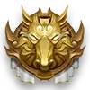 Dragon Mask - gold - High Resolution PNG