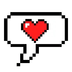 Pixel Heart - simple design - No Background PNG