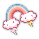 Rainbow Cloud Lightning - lightning - Free Download PNG