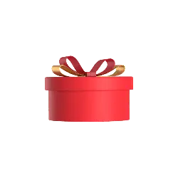 Red Gift Box - circle - Free PNG