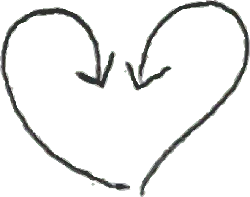 Heart Arrows - line drawing - Transparent Layer PNG