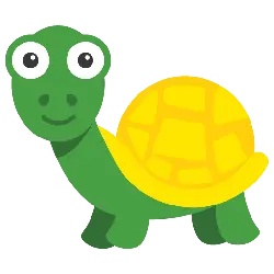 Cute Turtle - green - PNG