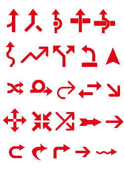 Arrow Icon Set - symbol - Transparent Layer PNG