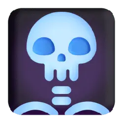 Skull - blue - High Resolution PNG