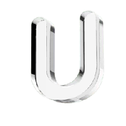 U-shaped Metal Logo - letter - Free PNG