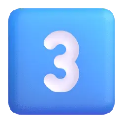 Number Three - icon - button - Transparent Layer PNG