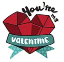 Ruby Heart Valentine's Day - ribbon - No Background PNG