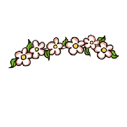 Pink Flower Chain - pink - High Resolution PNG