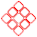 Red Glowing Pattern - geometric shape - High Resolution PNG