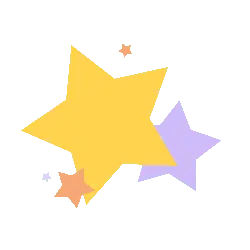 Colorful Stars - orange - PNG Images