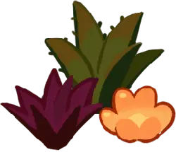 Three-colored Plant - green - No Background PNG
