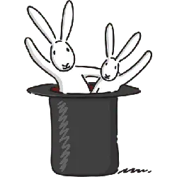 Rabbit in a Magic Hat - hat - Transparent Layer PNG
