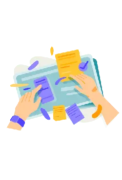 Hands Operating Tablet Computer - office - Free PNG