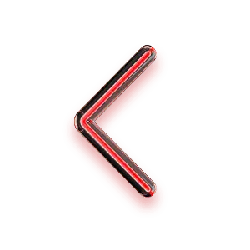 Left Arrow - red - PNG