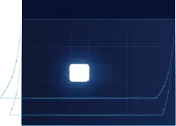 Blue Glowing Square - simple - High Resolution PNG