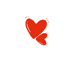 Red Heart Balloon - simple - Transparent Background PNG