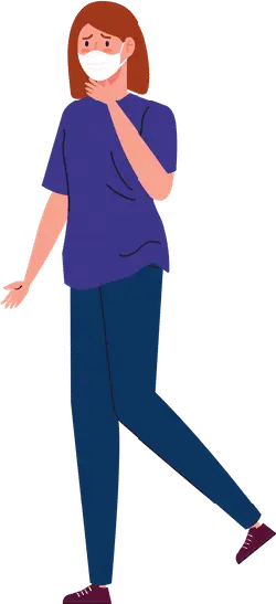 Woman with Mask - illustration - High Resolution PNG