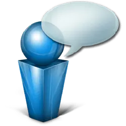 Blue Dialog Box Icon - interaction - Lossless PNG