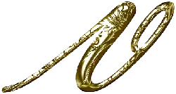 Gold Letter N - gold calligraphy - PNG