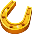 Gold horseshoe - good luck - No Watermark PNG
