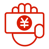 RMB Hand Gesture Icon - red - High Resolution PNG
