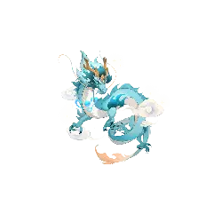 Ice Dragon - ice - clouds - PNG