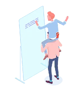 Two People Working Together to Write - interaction - Free PNG