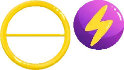 Lightning Bolt Symbol - circle - Transparent Layer PNG