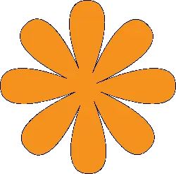 Orange Flower - graphic - Free PNG